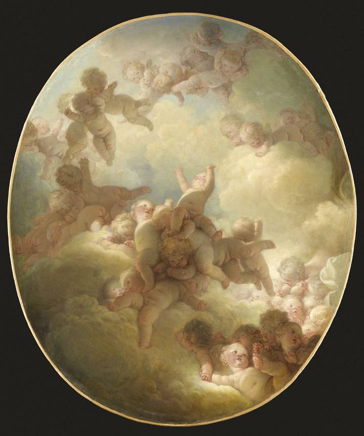 Jean-Honoré Fragonard, The Swarm of Cupids, about 1767. Musée du Louvre (RF 1949 2). Photo © RMN-Grand Palais (Musée du Louvre) / Jean-Gilles Berizzi.