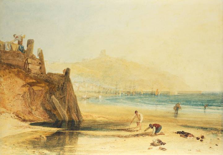 Joseph Mallord William Turner, Scarborough Castle: Boys Crab Fishing, 1809 (P654)